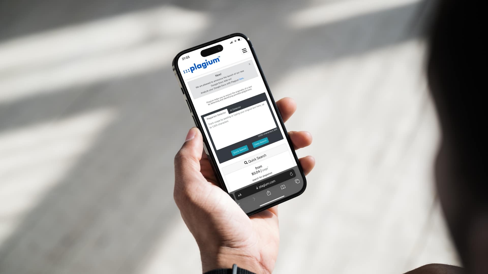 New Mobile Compatible Plagium Web Site
